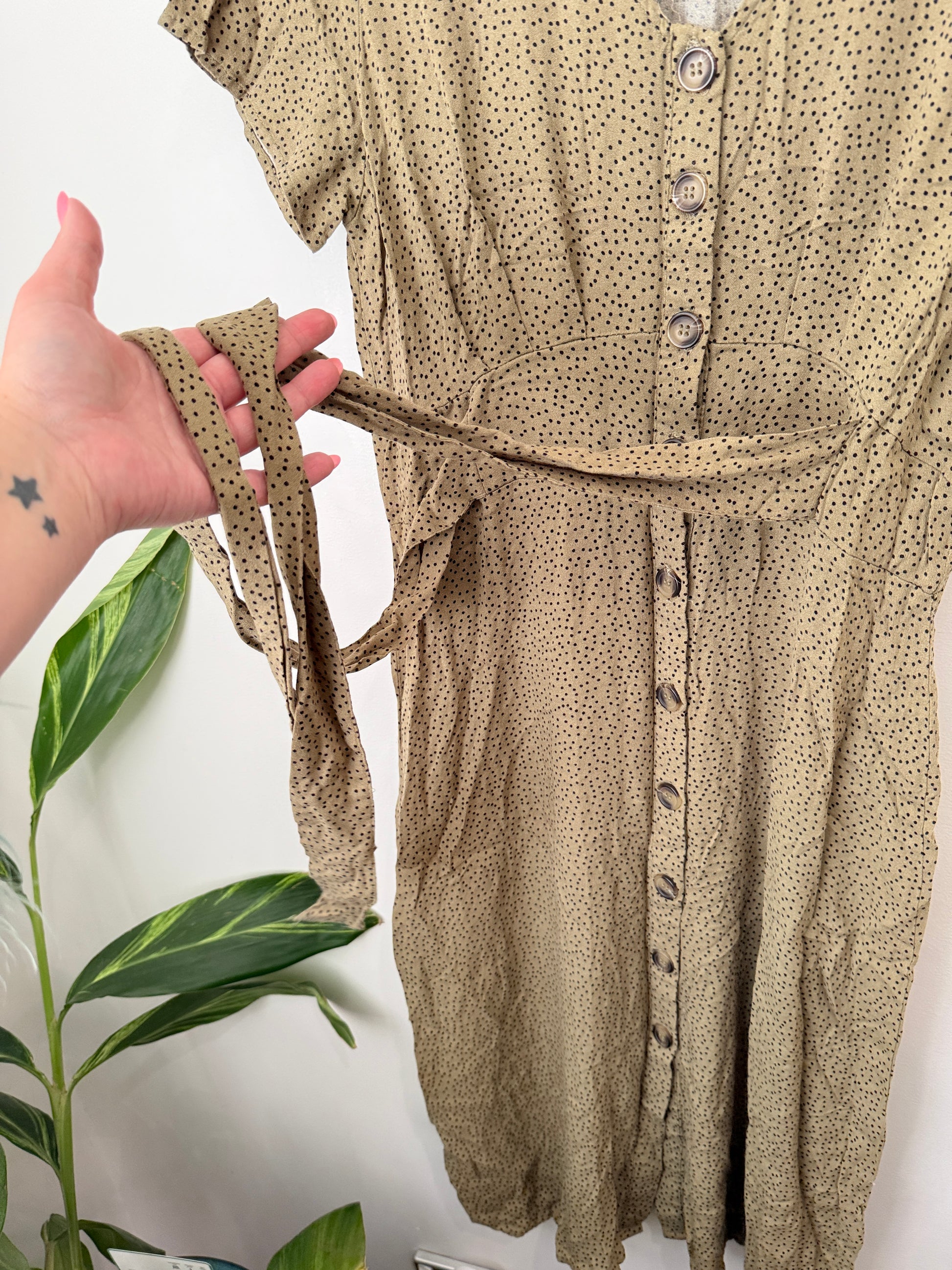 Boho-style Midi Dress Size U/Arm to U/Arm 48cm