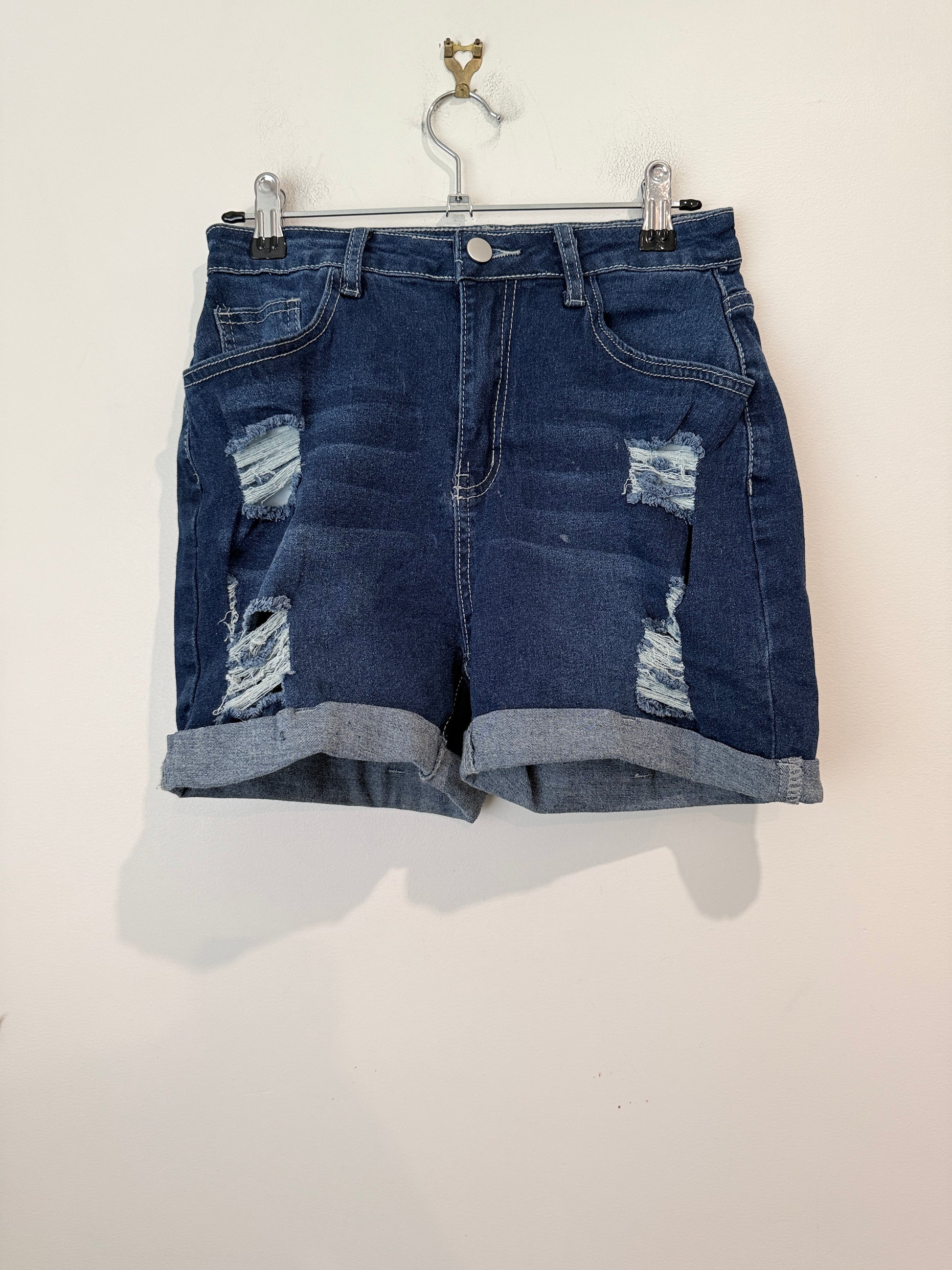 Brand Unknown Distressed Denim Shorts Size M | Waist 70cm