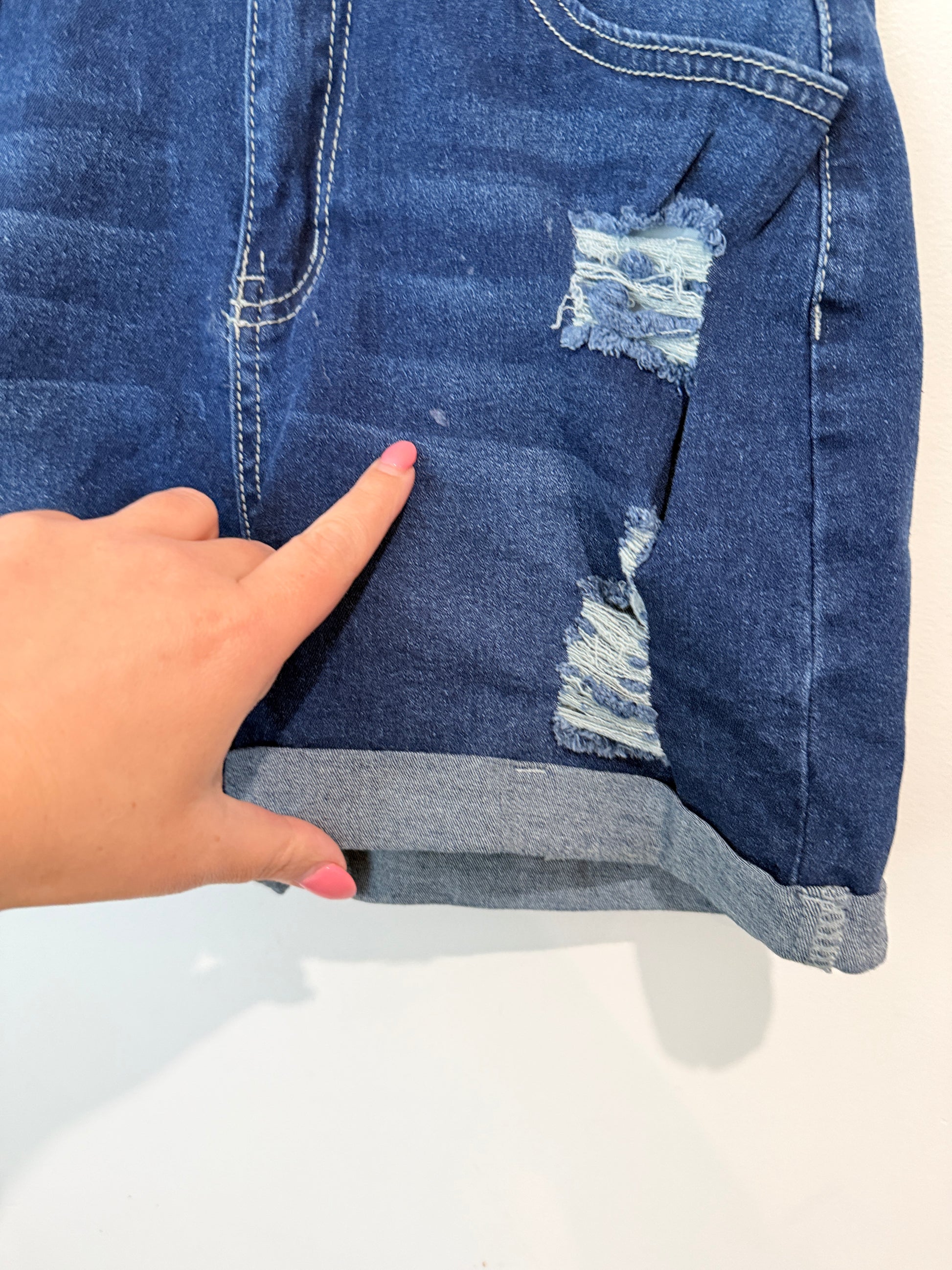 Brand Unknown Distressed Denim Shorts Size M | Waist 70cm