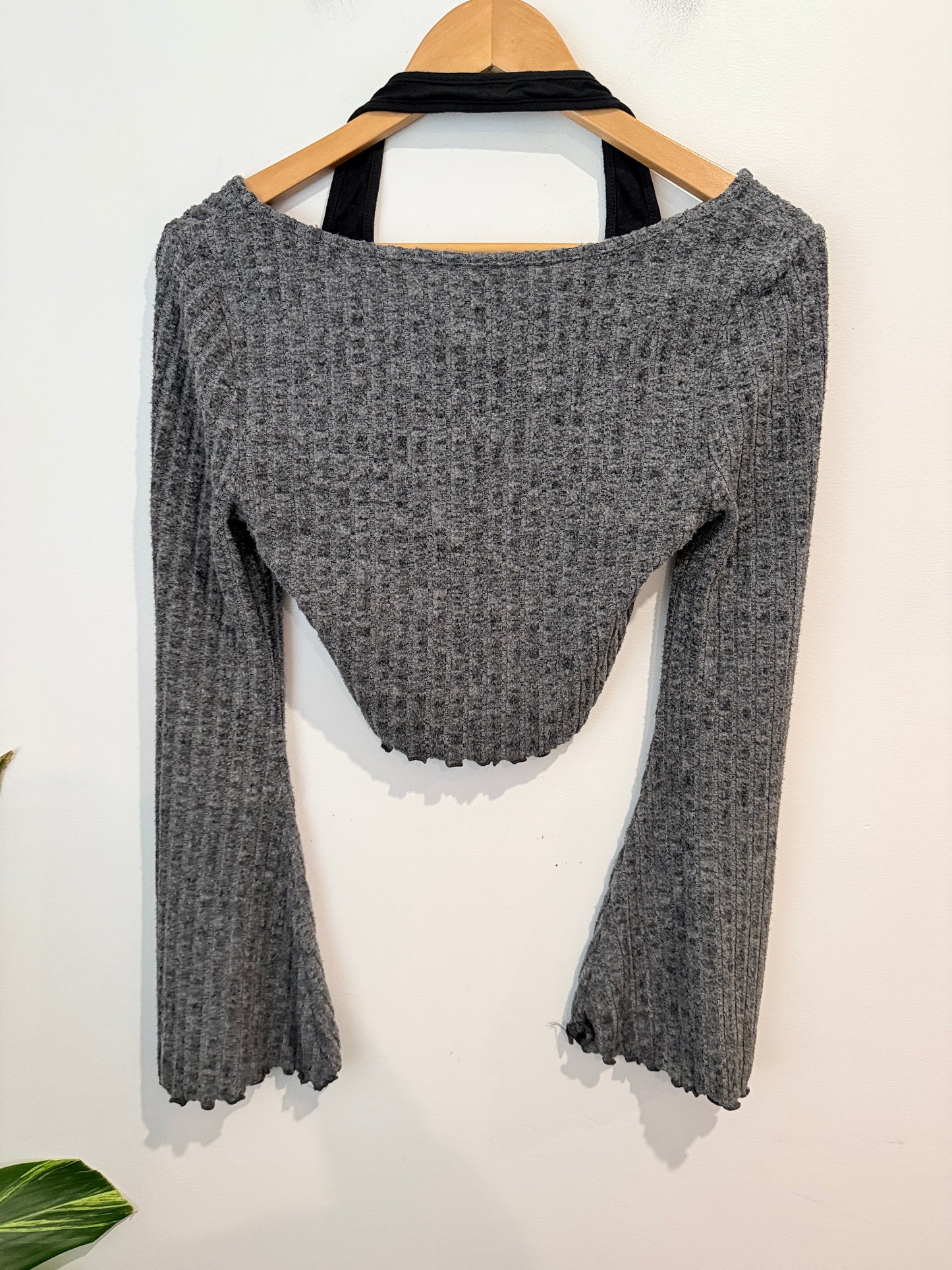 Shein Ribbed Knit Cropped Top Size S