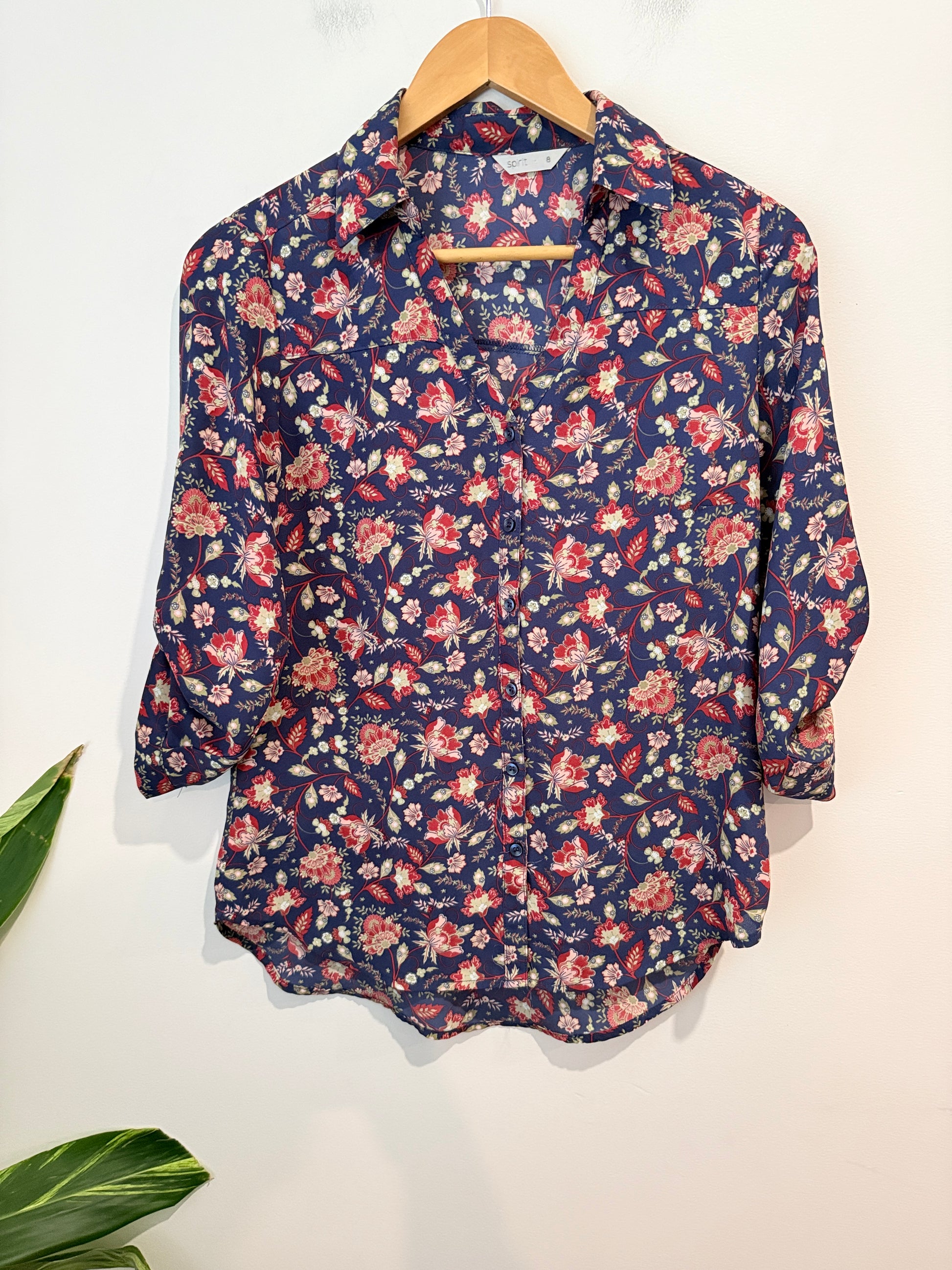 Spirit Floral Print Blouse Size 8