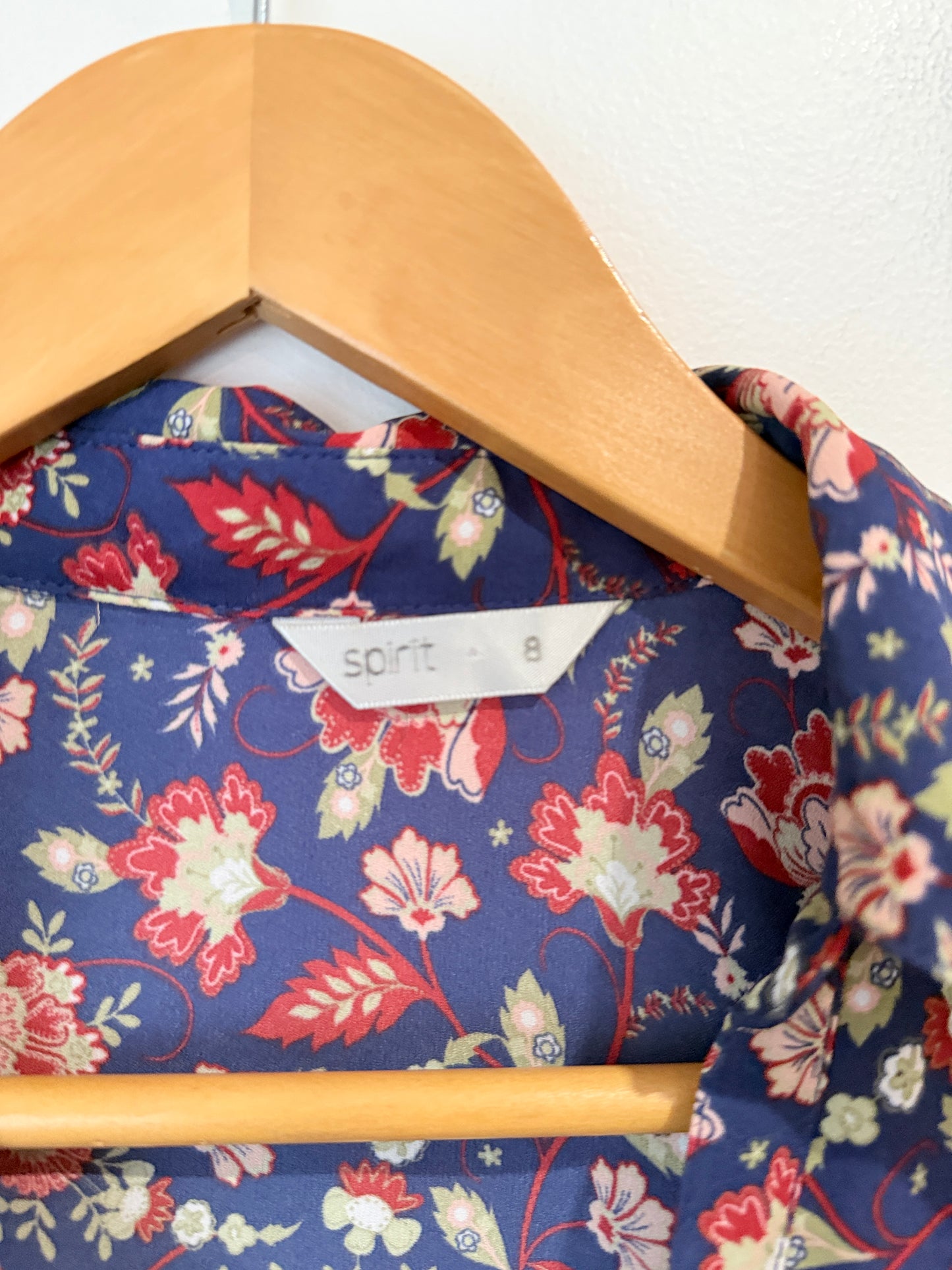 Spirit Floral Print Blouse Size 8