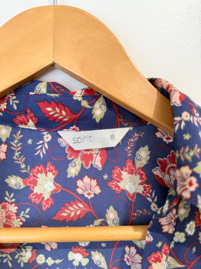 Spirit Floral Print Blouse Size 8
