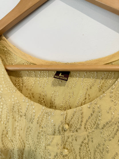 Chikankari Kurti Size L | U/Arm to U/Arm 46cm