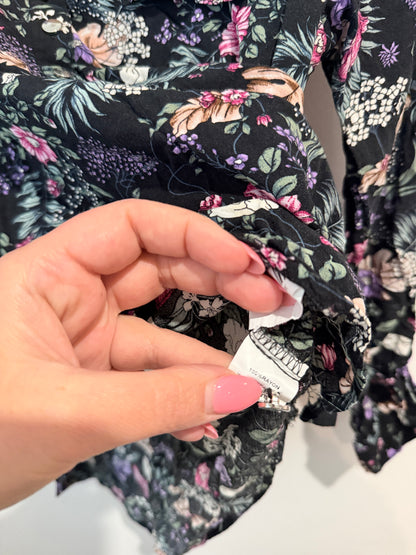 SES Floral Print Long-sleeve Blouse Size 8