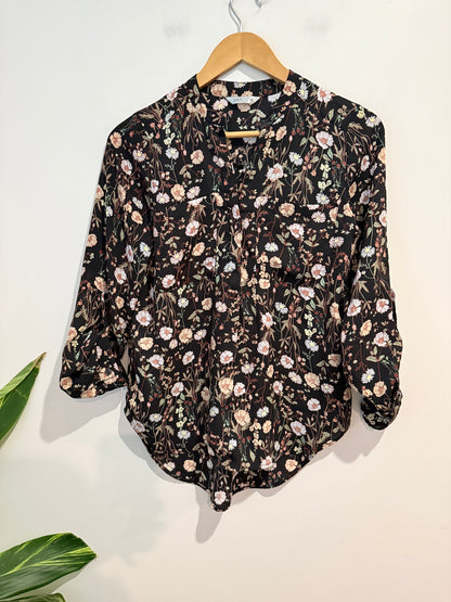 Spirit Multicolor Floral Pattern Blouse Size 8