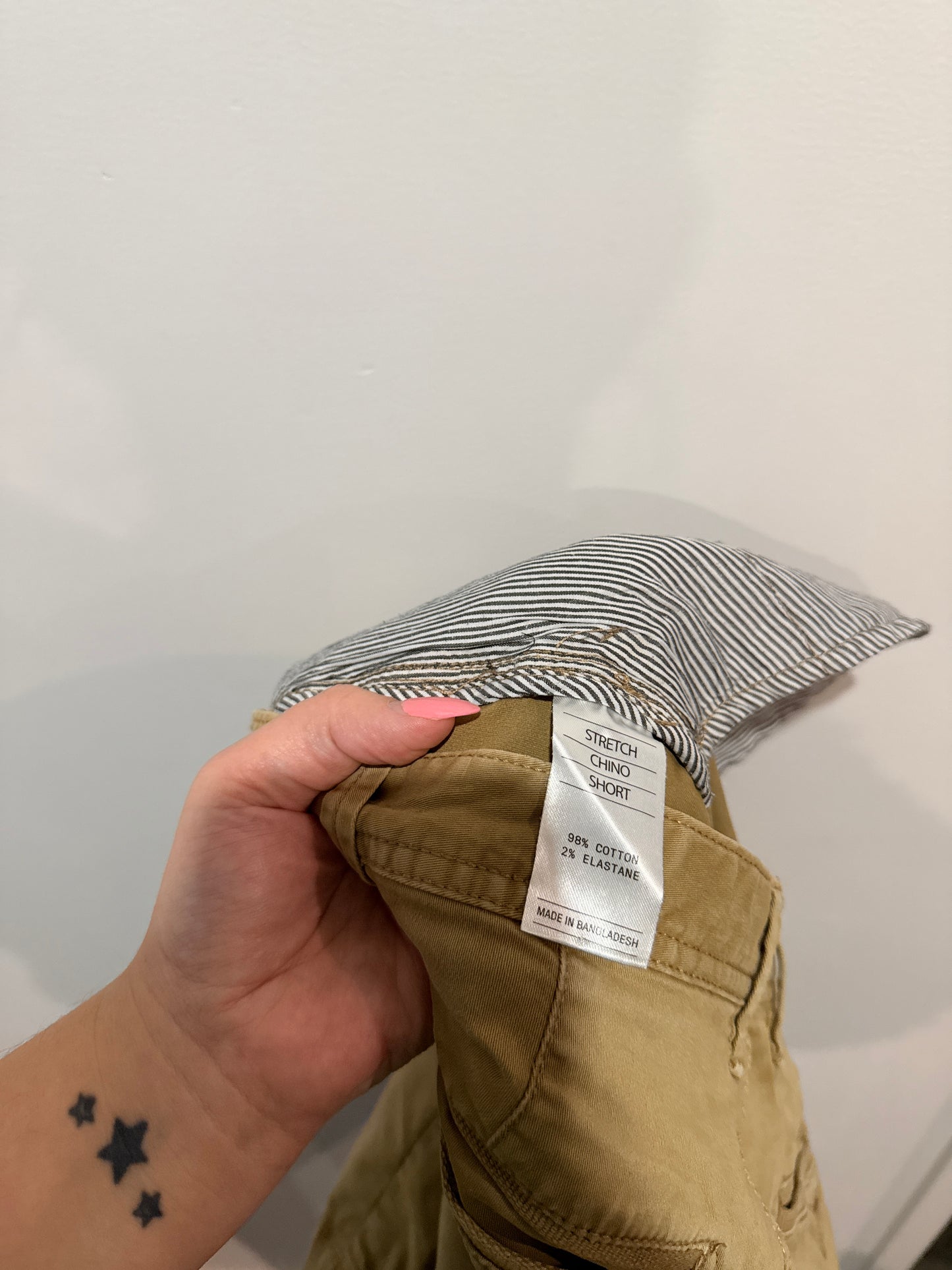 Just Jeans Stretch Chino Shorts Size Waist 72cm