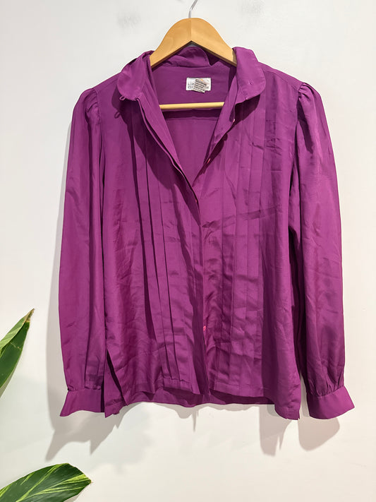 Liz Claiborne Button-front Blouse Size 6 | U/Arm to U/Arm 51cm