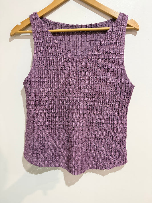 Brand Unknown Sleeveless Plum Top Size U/Arm to U/Arm 41cm