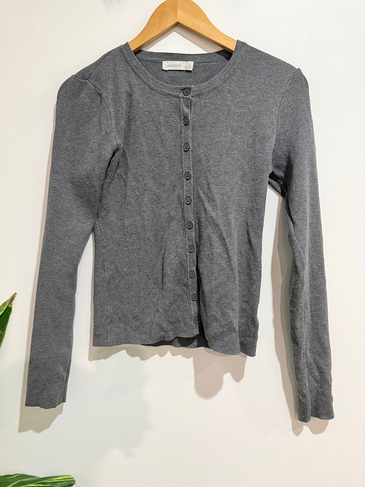 Glassons Ribbed Cardigan Size L