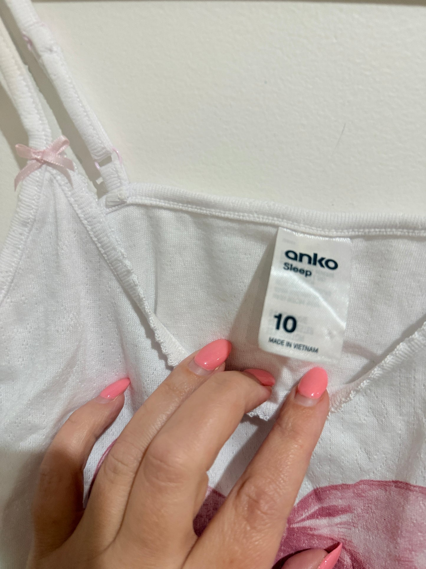 Anko Bow Pajama Top Size 10