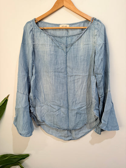Bella Dahl Bell-sleeve Top Size S | U/Arm to U/Arm 50cm