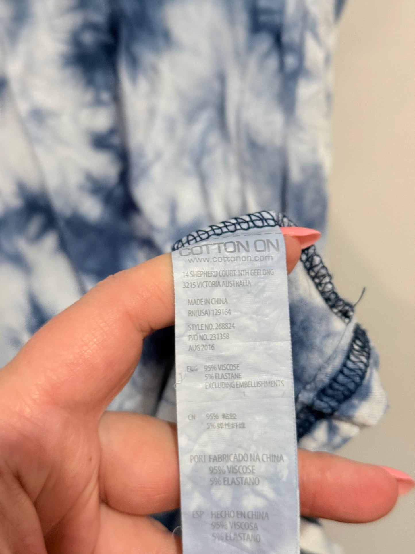 Cotton:on Tie-dye Sleeveless Maxi Dress Size M