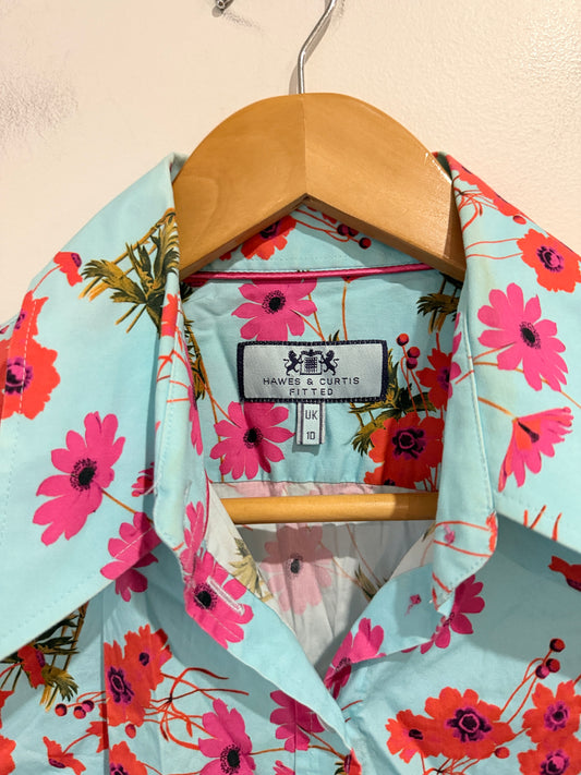 Hawes & Curtis Vibrant Floral Shirt Size 10