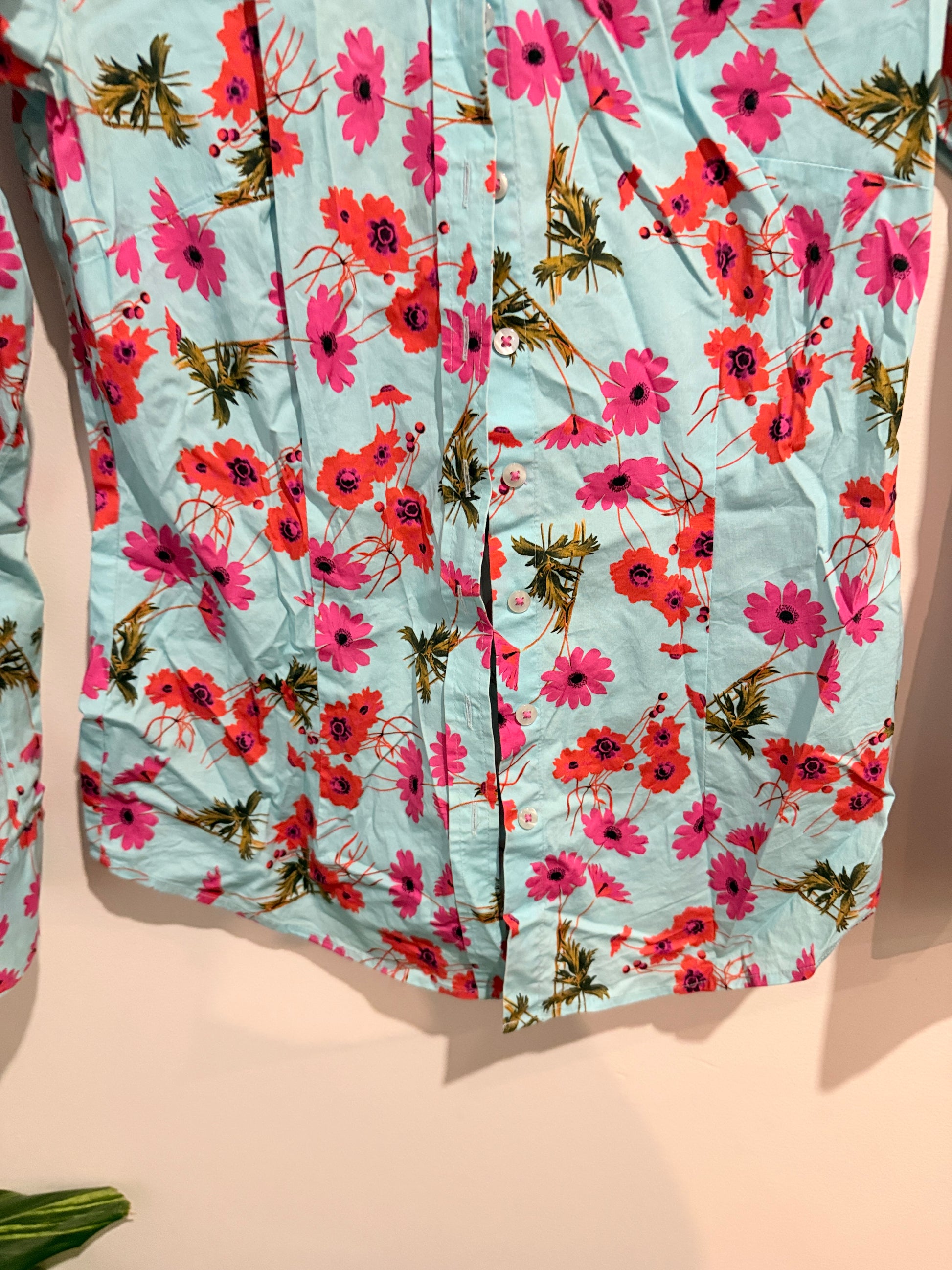 Hawes & Curtis Vibrant Floral Shirt Size 10