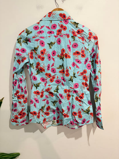 Hawes & Curtis Vibrant Floral Shirt Size 10