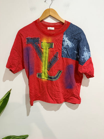 Fashion Abstract-print T-shirt Size U/Arm to U/Arm 52cm