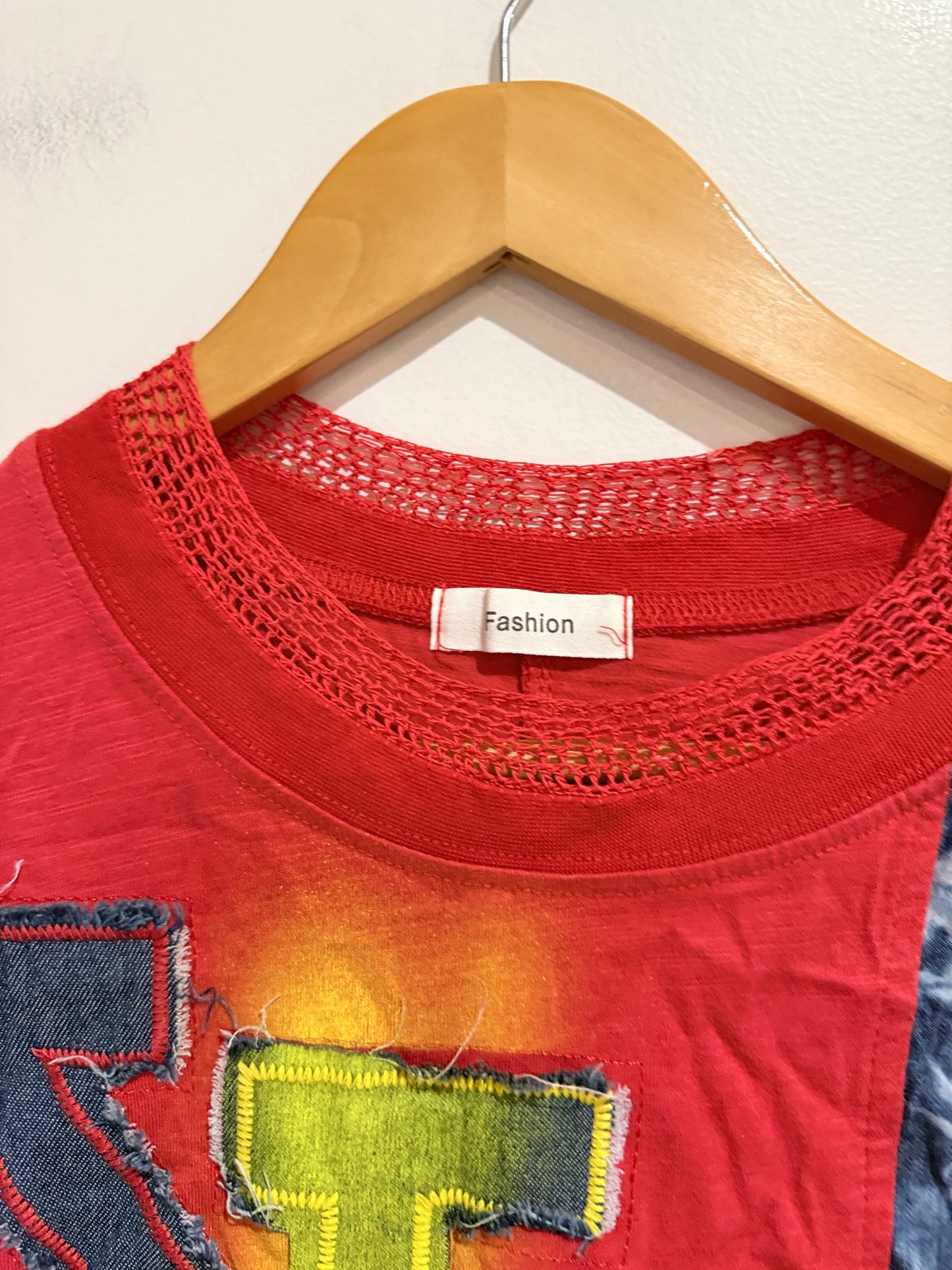 Fashion Abstract-print T-shirt Size U/Arm to U/Arm 52cm