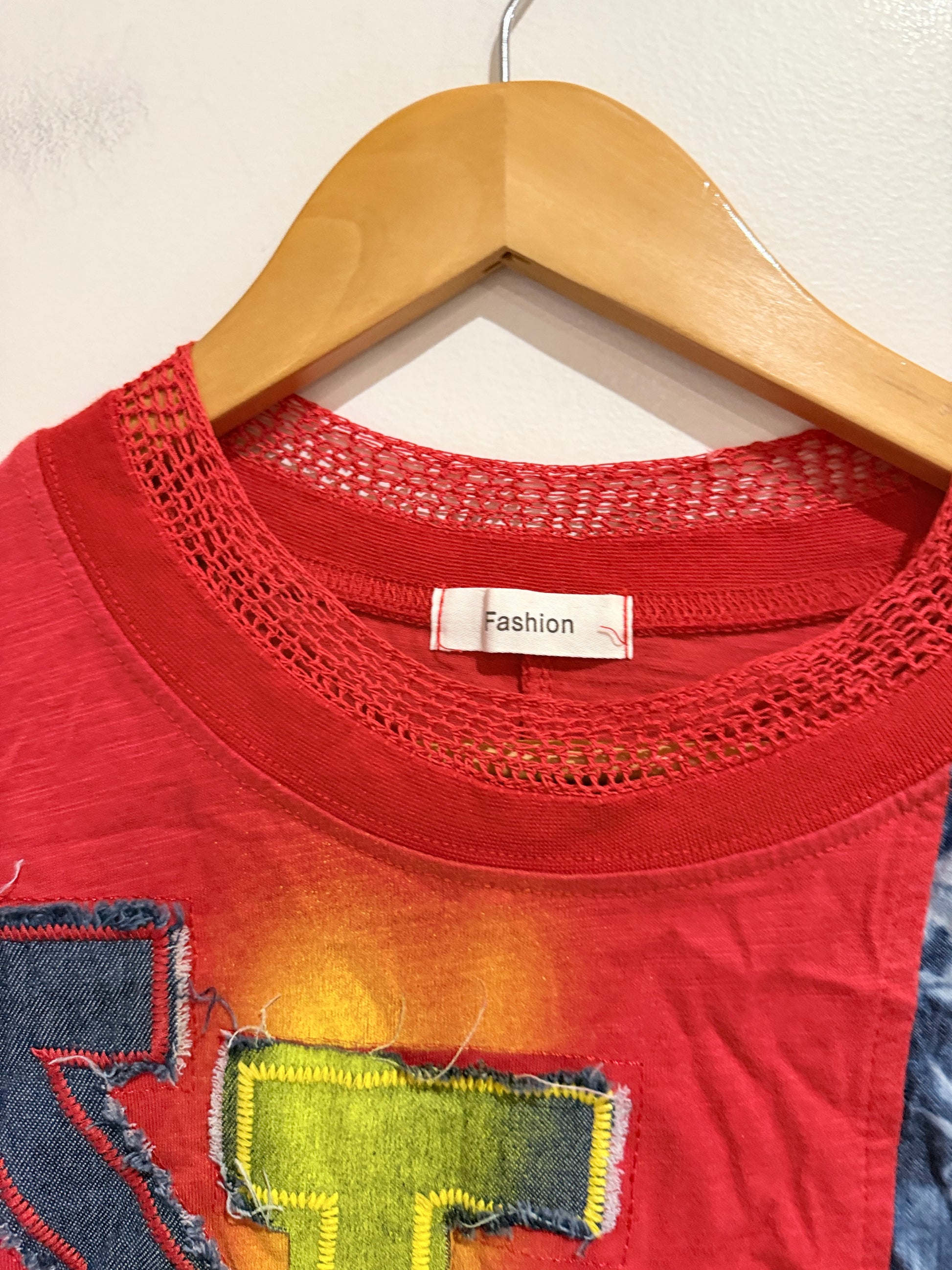 Fashion Abstract-print T-shirt Size U/Arm to U/Arm 52cm