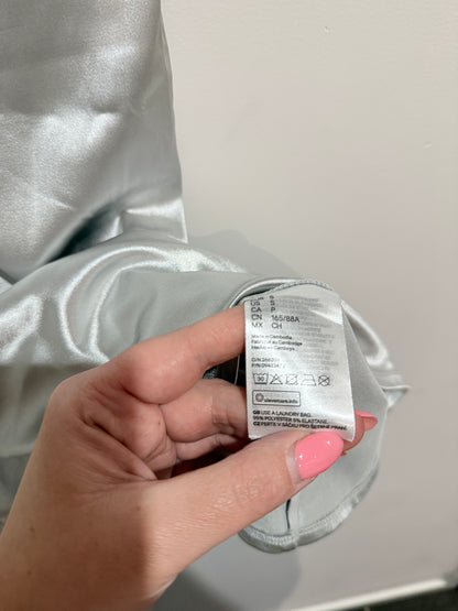 H & M Divided Satin Milkmaid Dress Size S