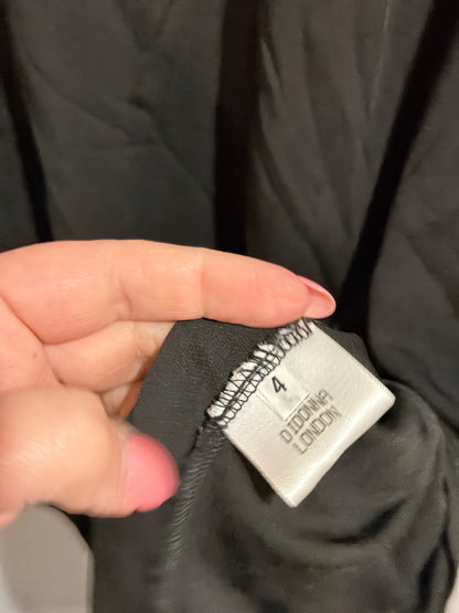 Nico Didonna London Draped Front Mini Dress Size 4 | U/Arm to U/Arm 48cm
