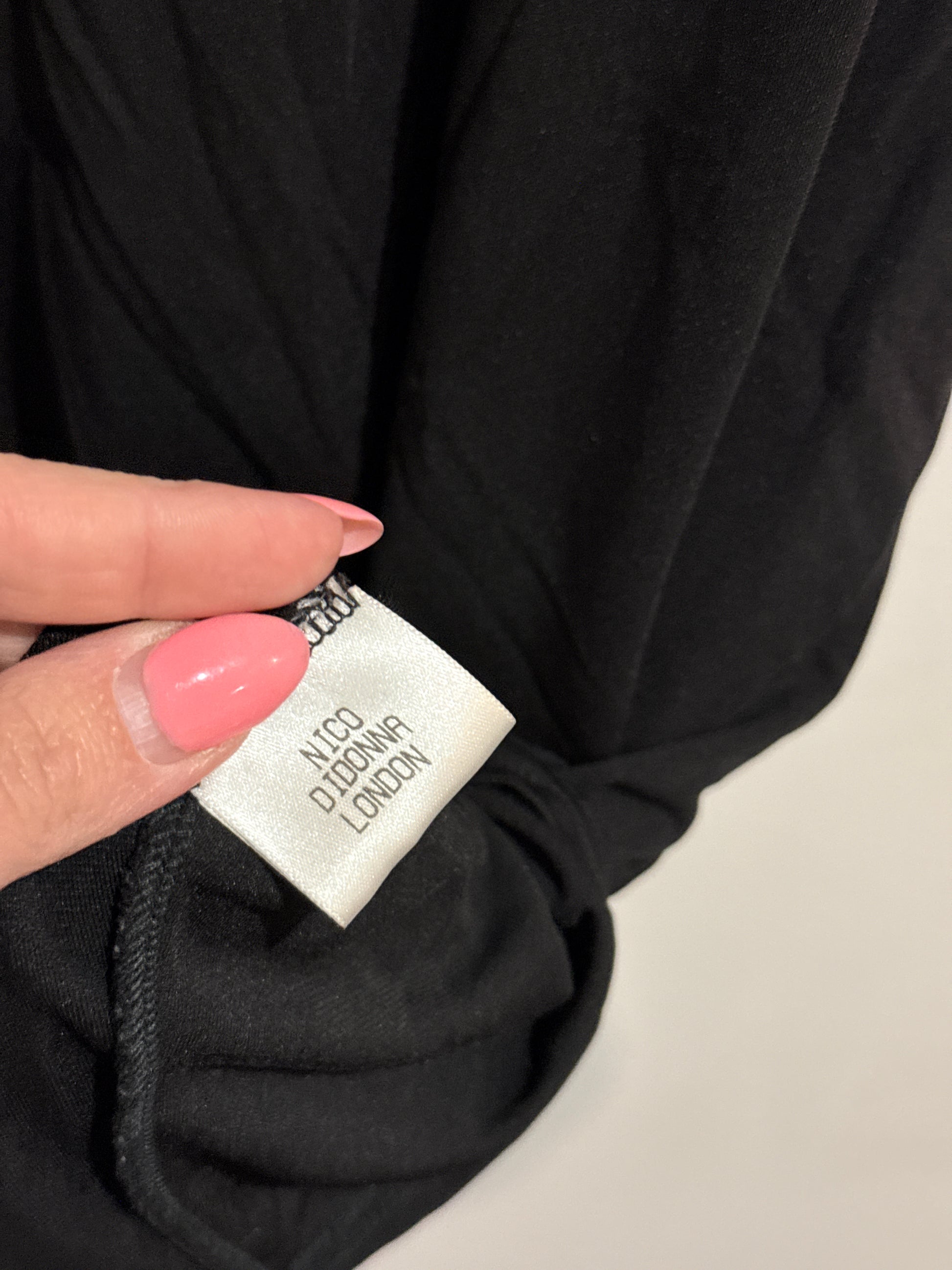 Nico Didonna London Draped Front Mini Dress Size 4 | U/Arm to U/Arm 48cm