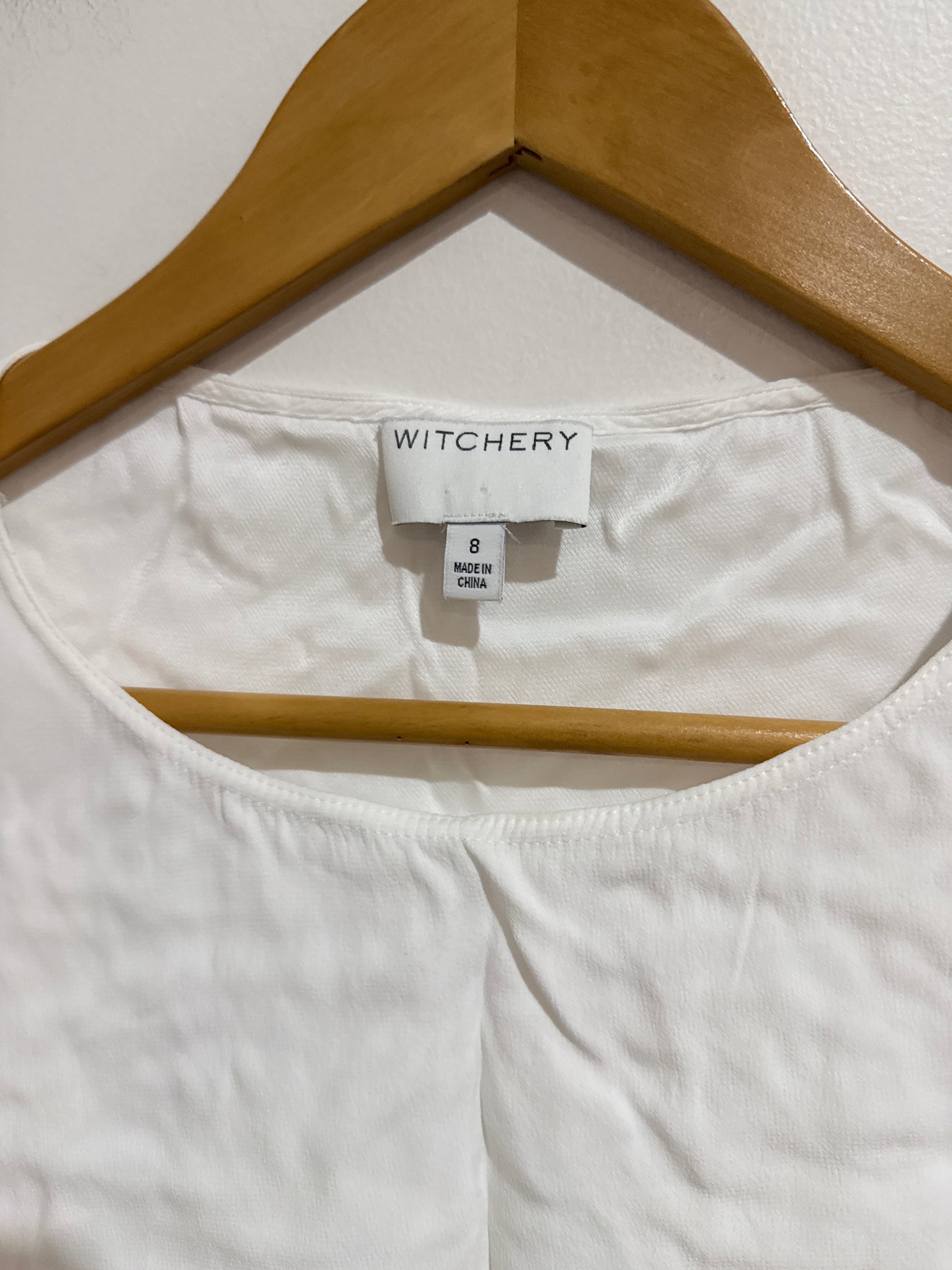 Witchery Linen Long-sleeve Shirt Size 8