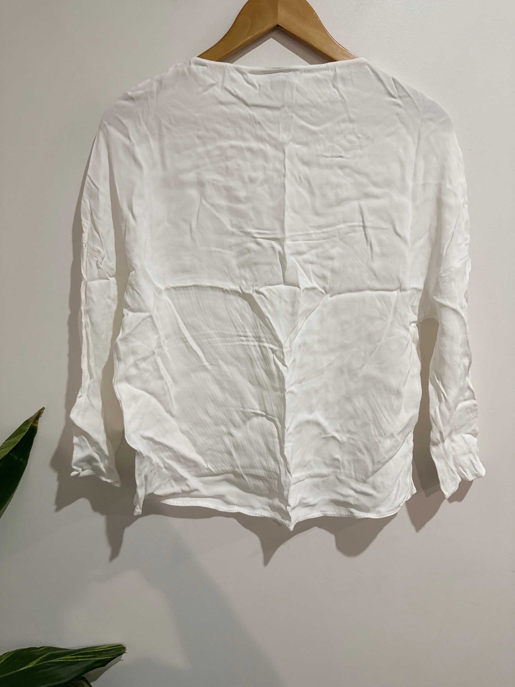 Witchery Linen Long-sleeve Shirt Size 8