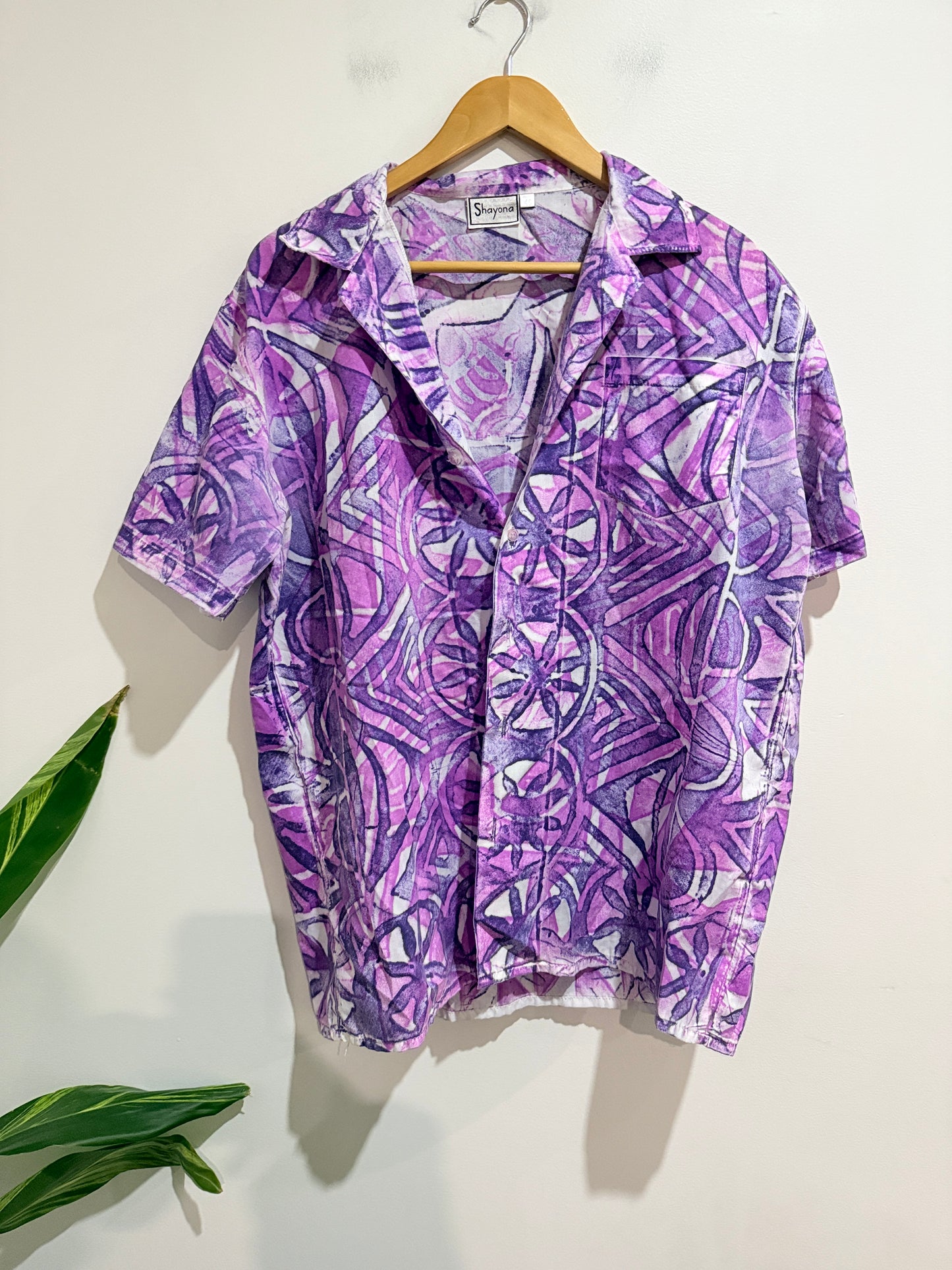 Shayona Patterned Camp Shirt Size 48 | U/Arm to U/Arm 60cm
