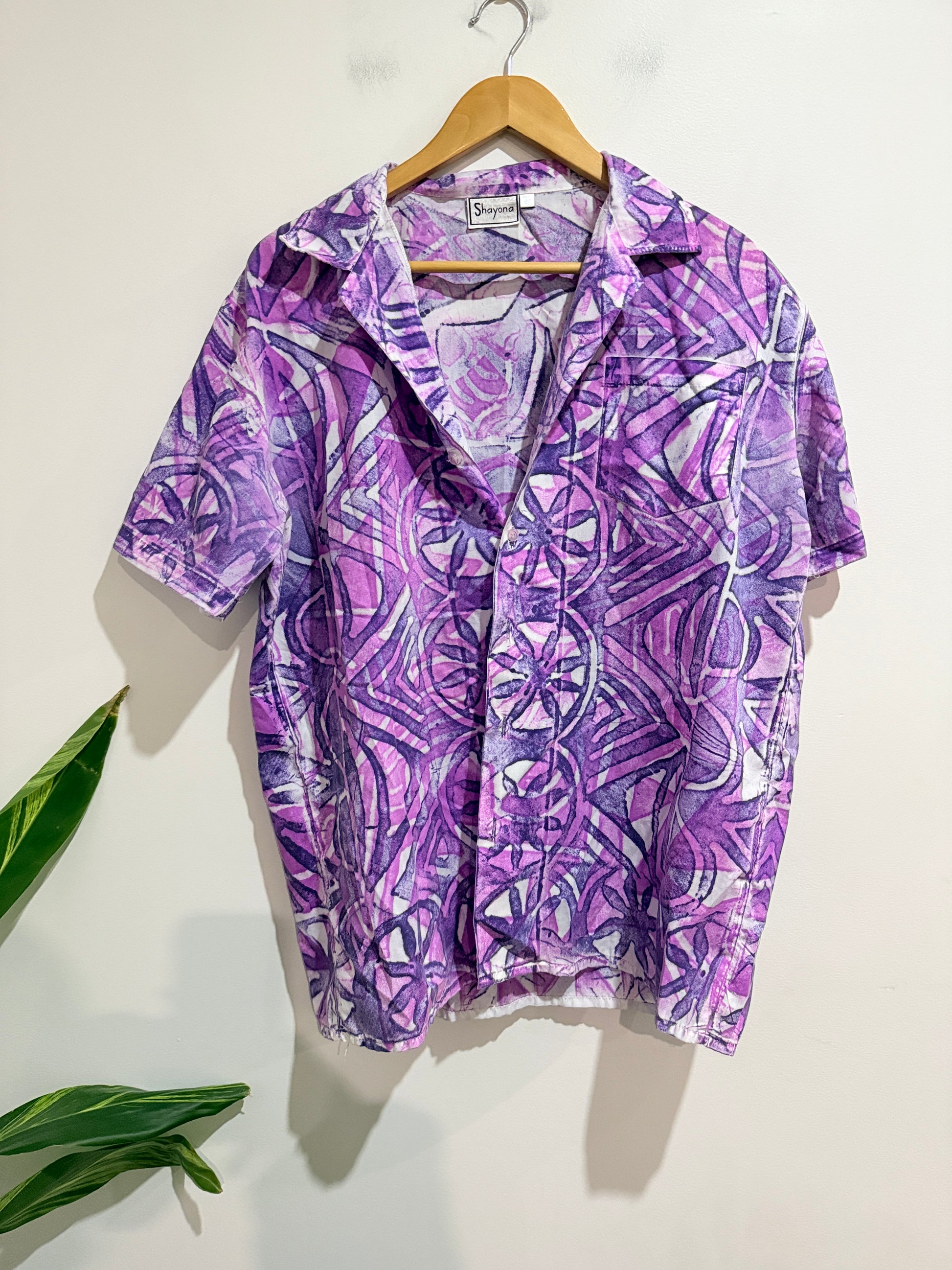 Shayona Patterned Camp Shirt Size 48 | U/Arm to U/Arm 60cm