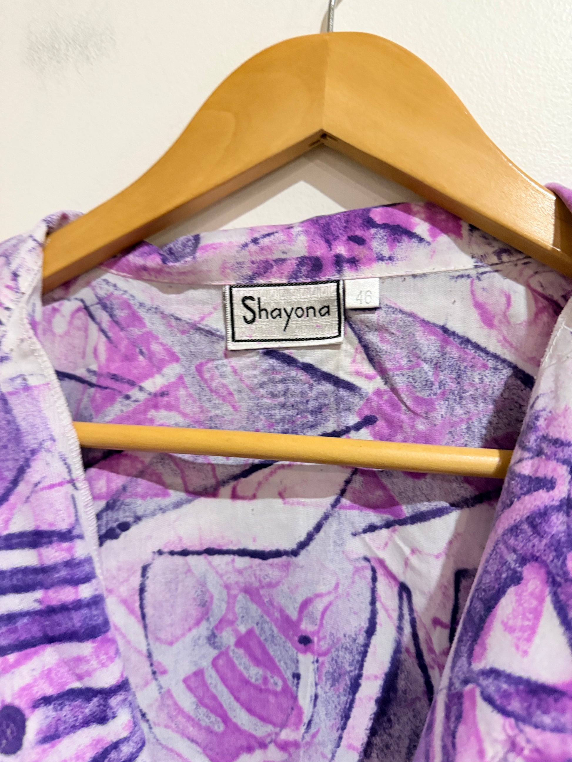 Shayona Patterned Camp Shirt Size 48 | U/Arm to U/Arm 60cm