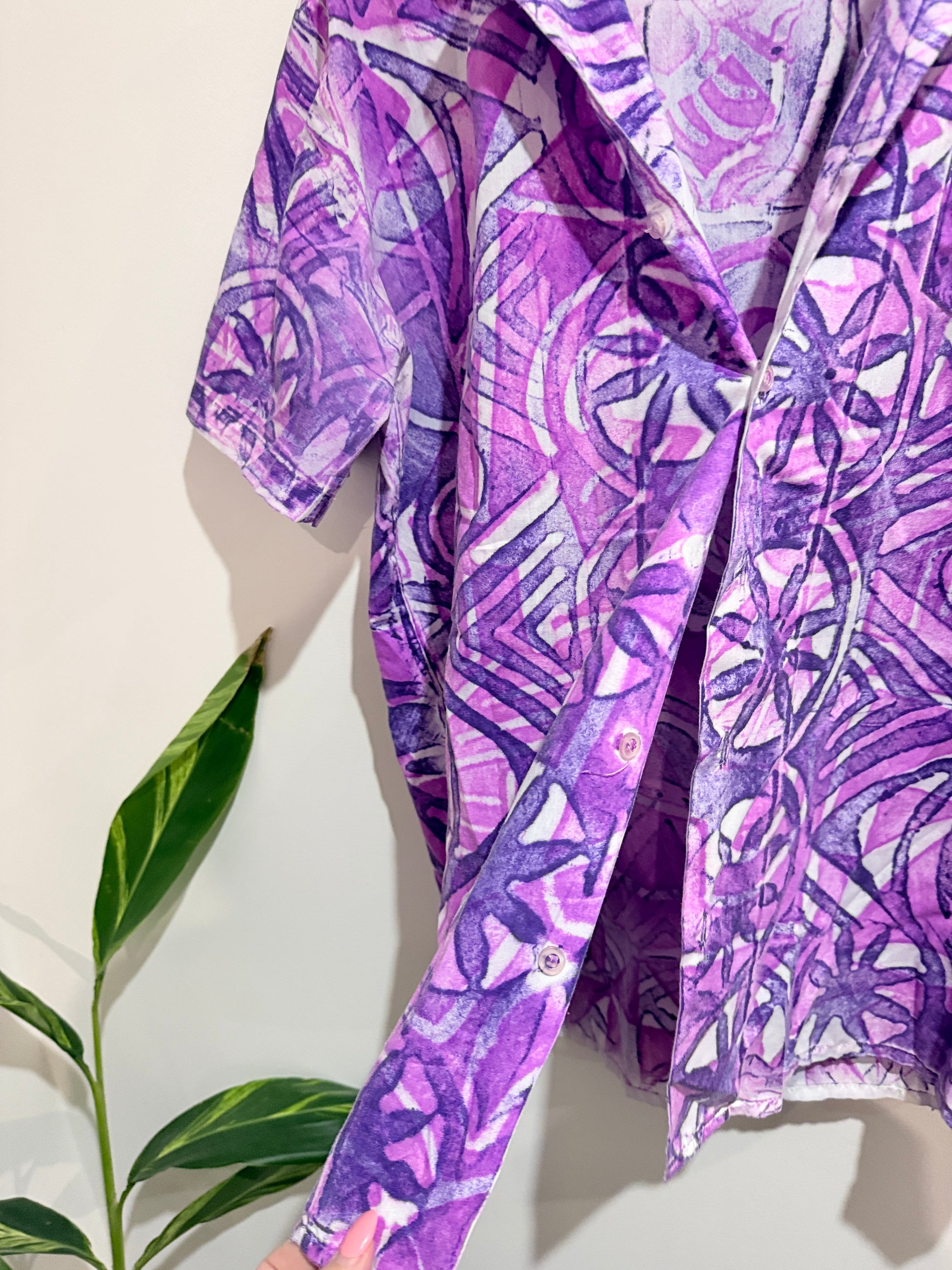 Shayona Patterned Camp Shirt Size 48 | U/Arm to U/Arm 60cm