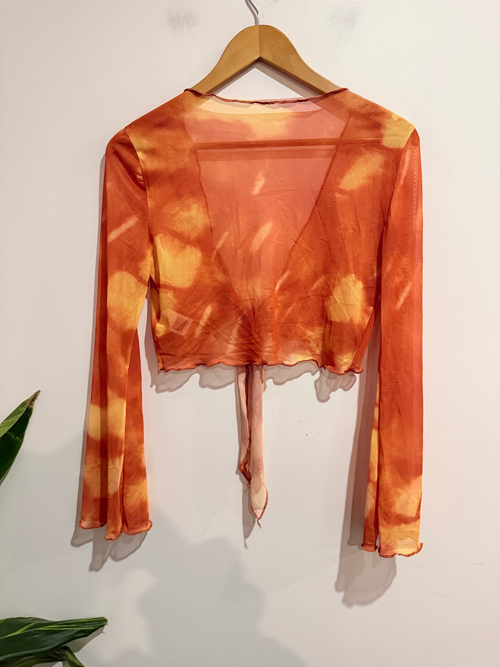 Shein Tie-front Crop Top Size L