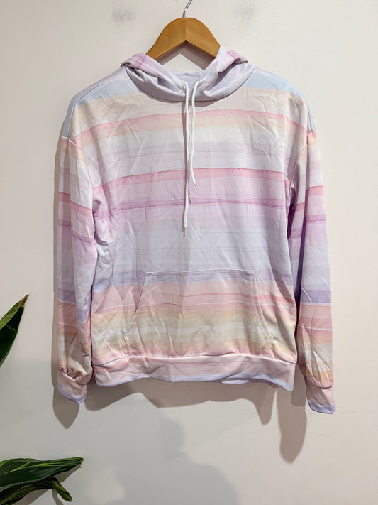 Brand Unknown Pastel Striped Hoodie Size S