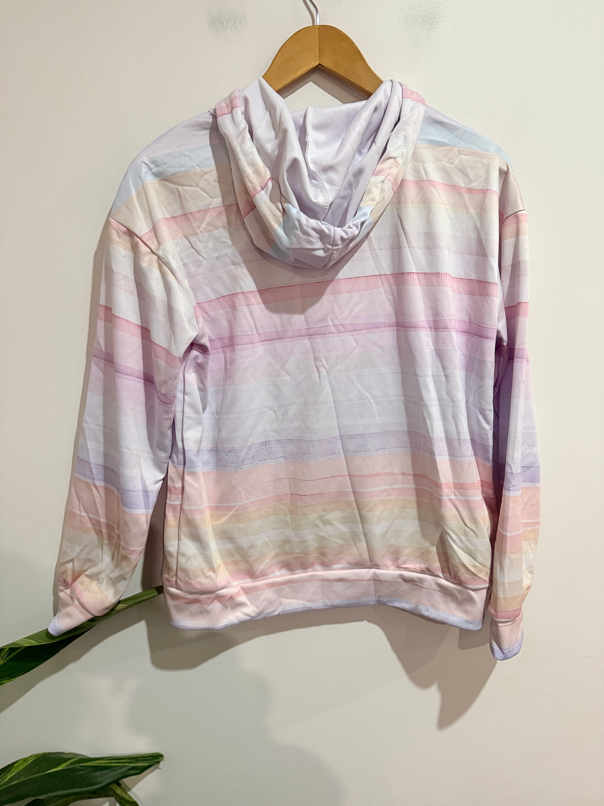 Brand Unknown Pastel Striped Hoodie Size S