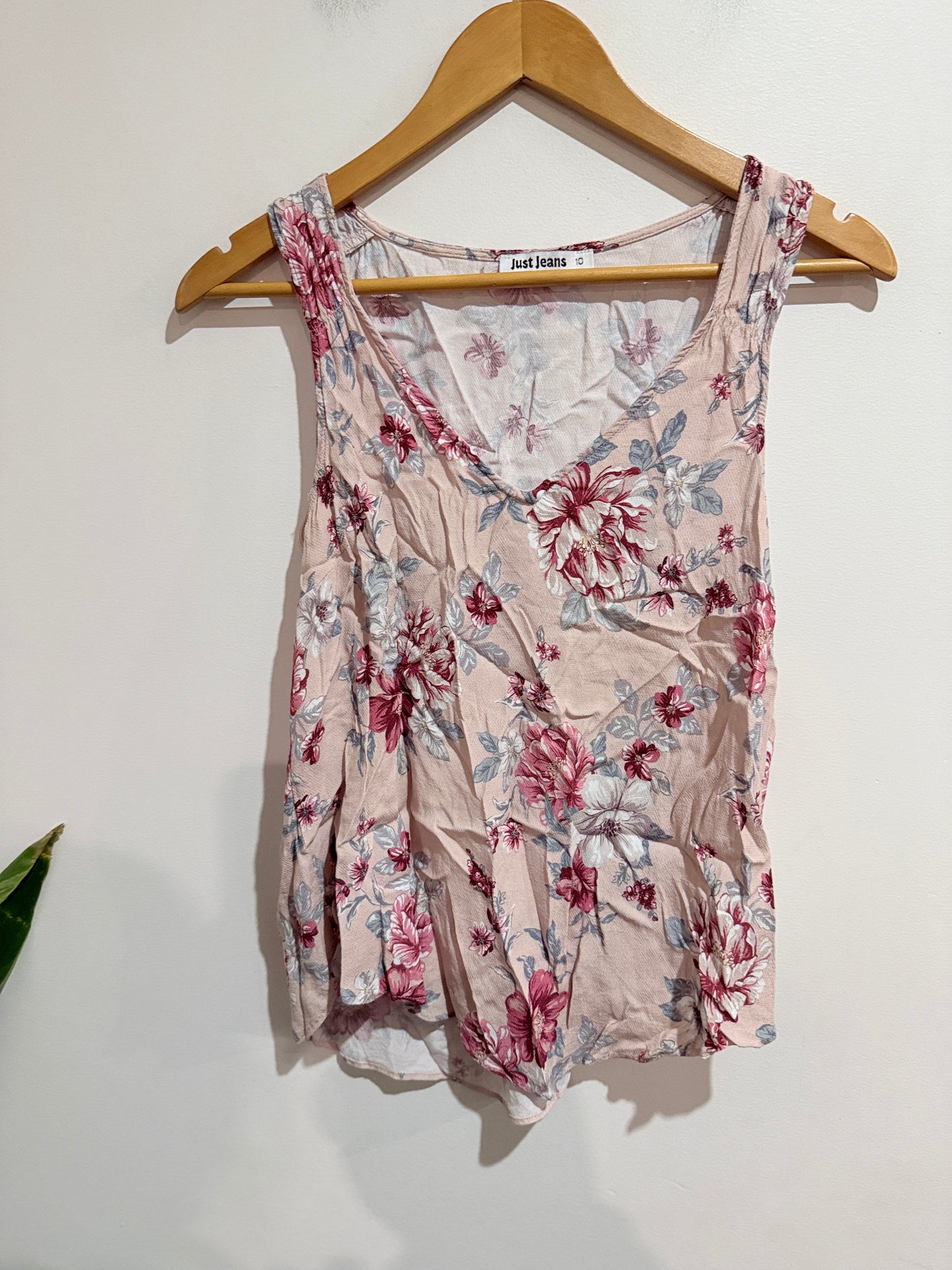 Just Jeans Floral Print Tank Top Size 10