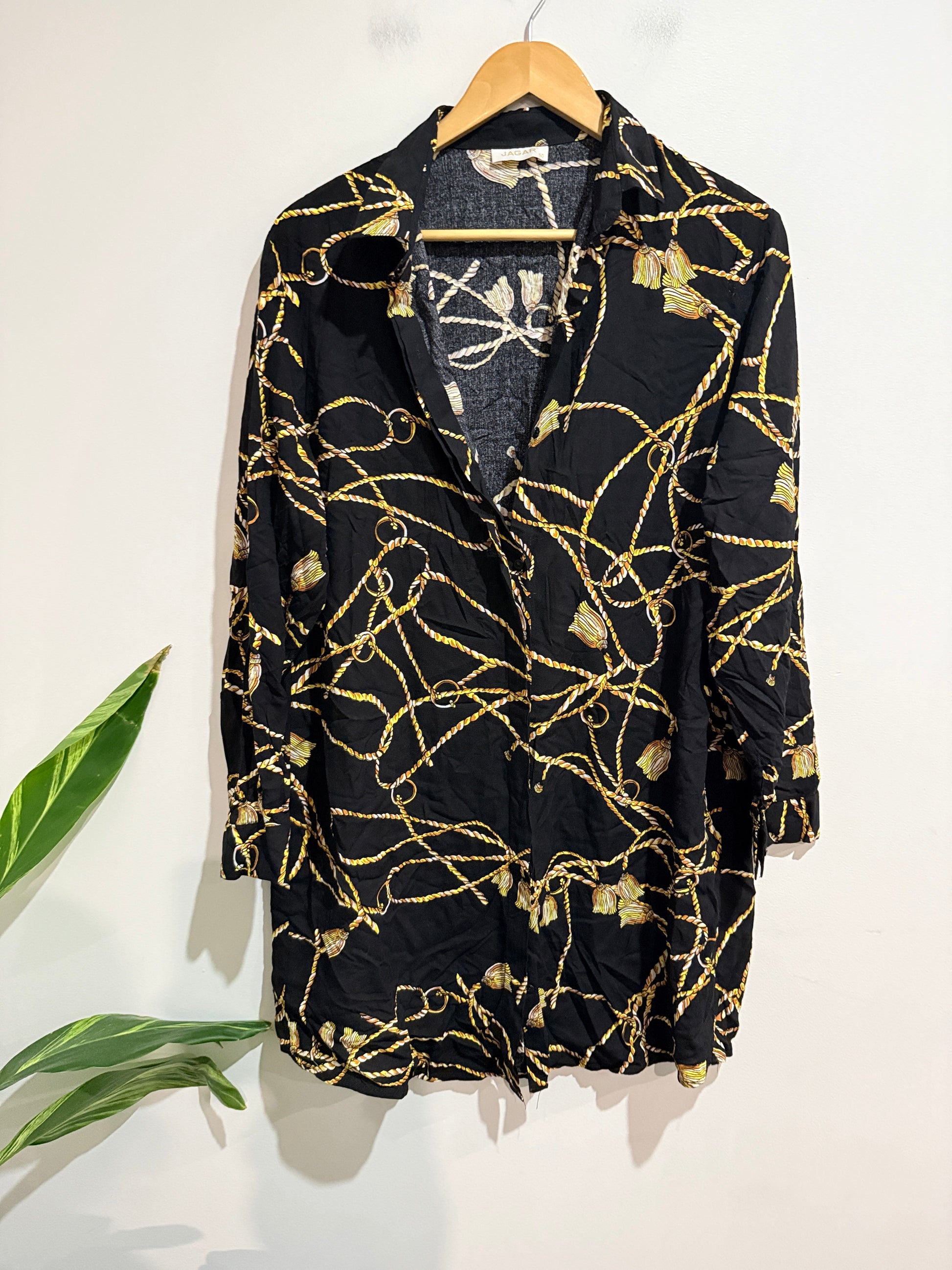 Jagar Long-sleeve Blouse Size 10 | U/Arm to U/Arm 60cm