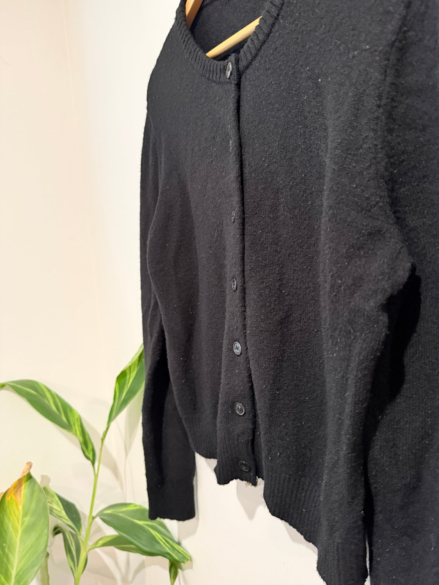 Glassons Button Cardigan Black - Size XL
