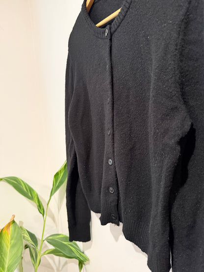 Glassons Button Cardigan Black - Size XL
