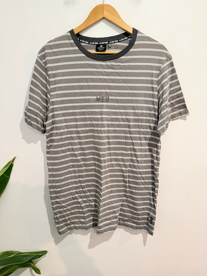 Zoo York Striped T-Shirt Grey - Size S