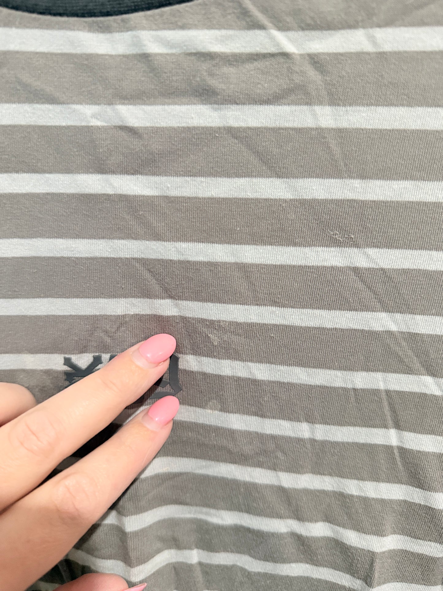 Zoo York Striped T-Shirt Grey - Size S
