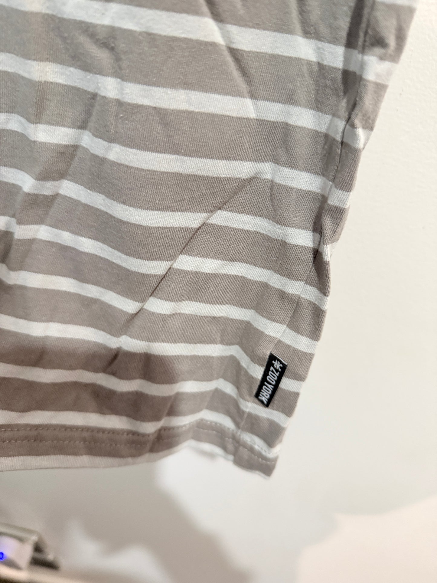 Zoo York Striped T-Shirt Grey - Size S