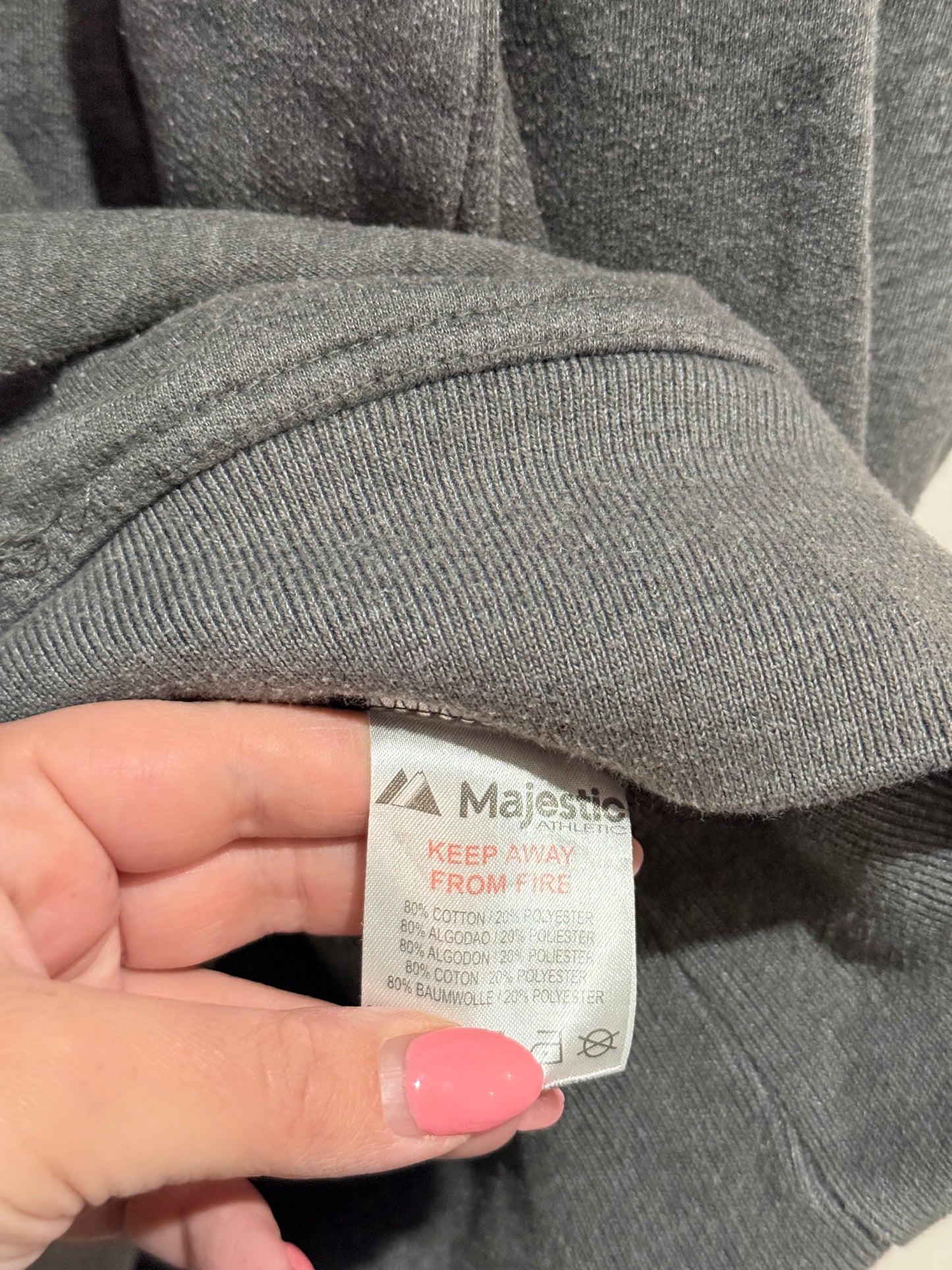 Majestic New York Yankees Hoodie Grey - M (marks)
