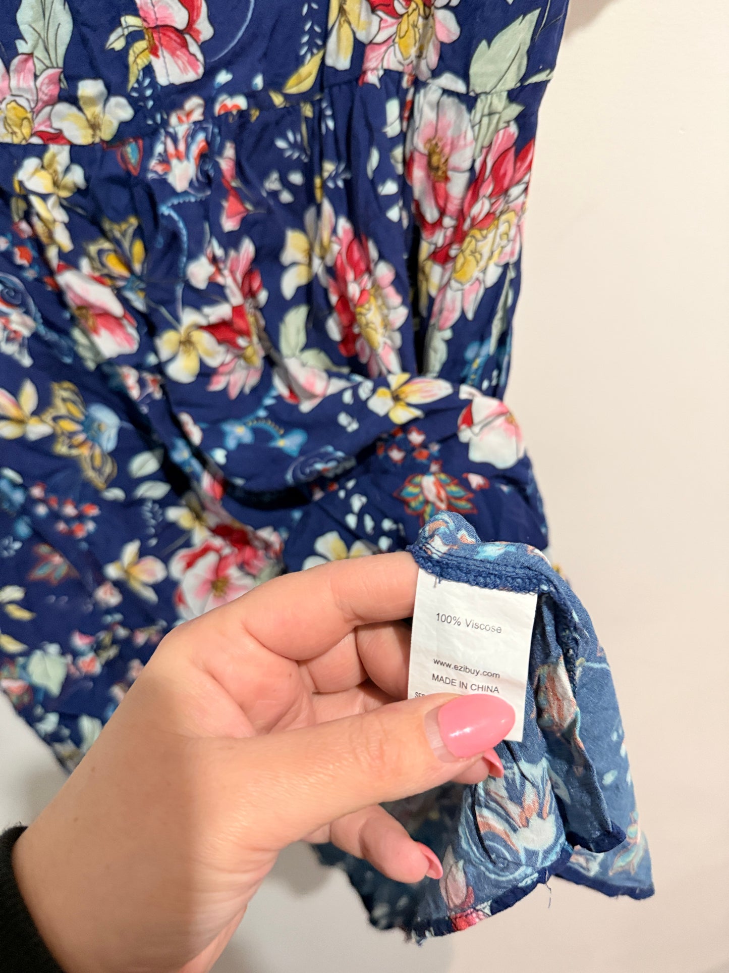 Emerge Floral Mini Dress Navy Floral - 10