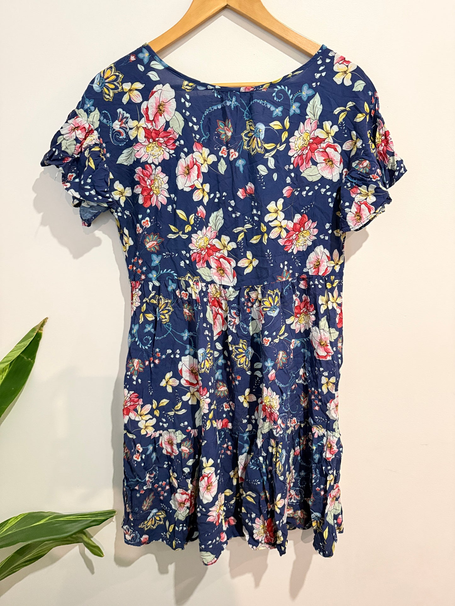 Emerge Floral Mini Dress Navy Floral - 10