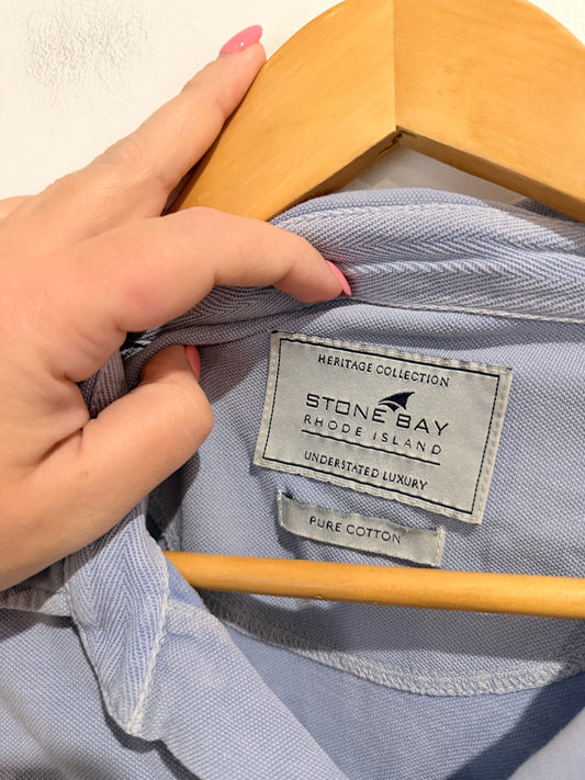 Stone Bay Heritage Collection Polo Shirt Light Blue - Medium