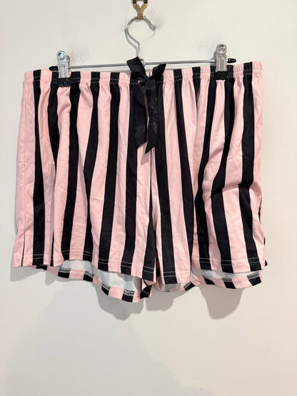 Brand Unknown Sleep Shorts Pink & Black Stripe - 80cm waist