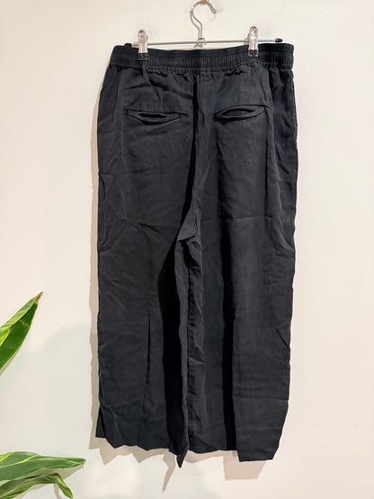 Max Black Wide Leg Lyocell Pants - Size 8