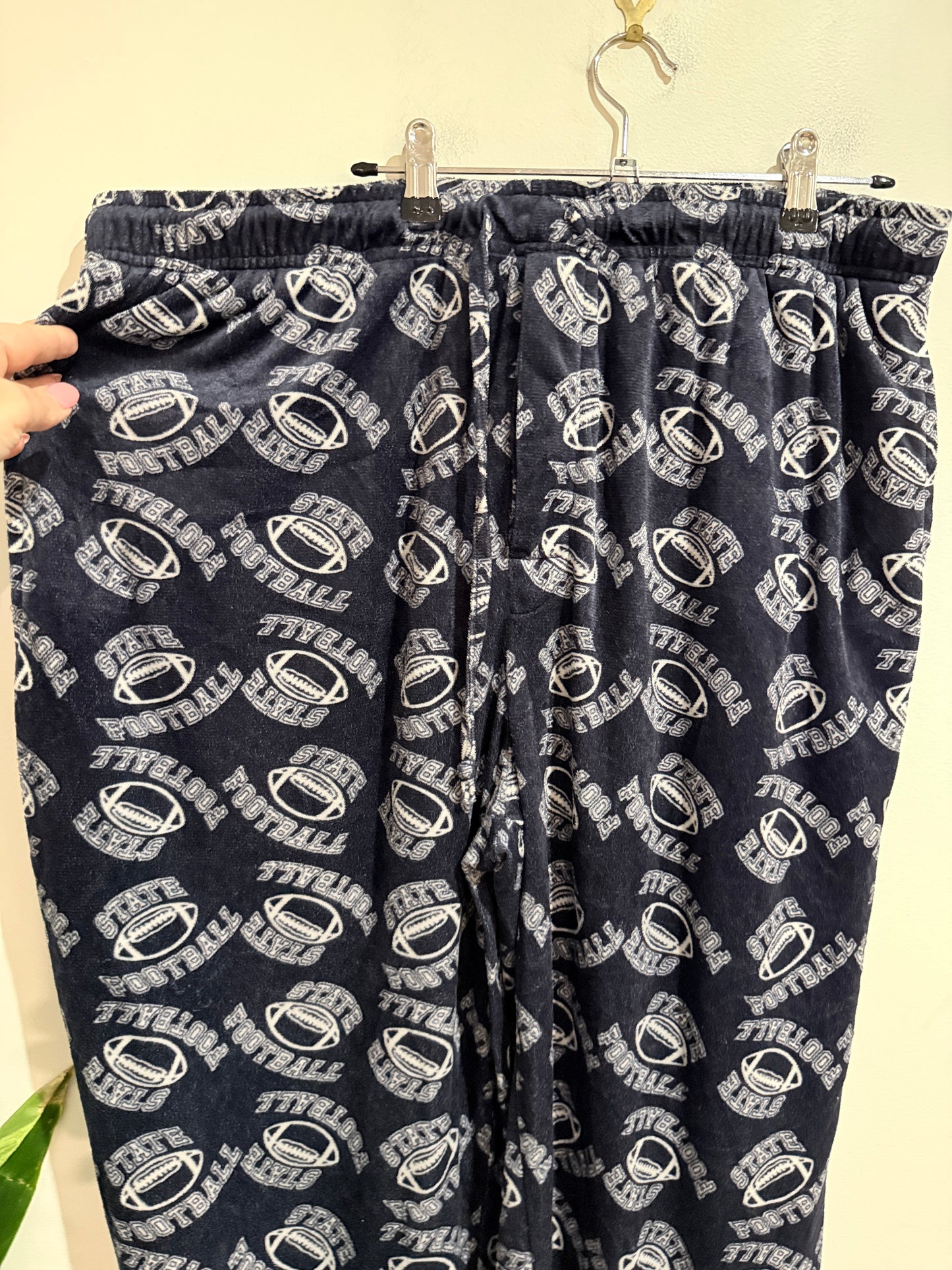 Starting Point Navy State Football Fleece Pajama Pants - Size XXL