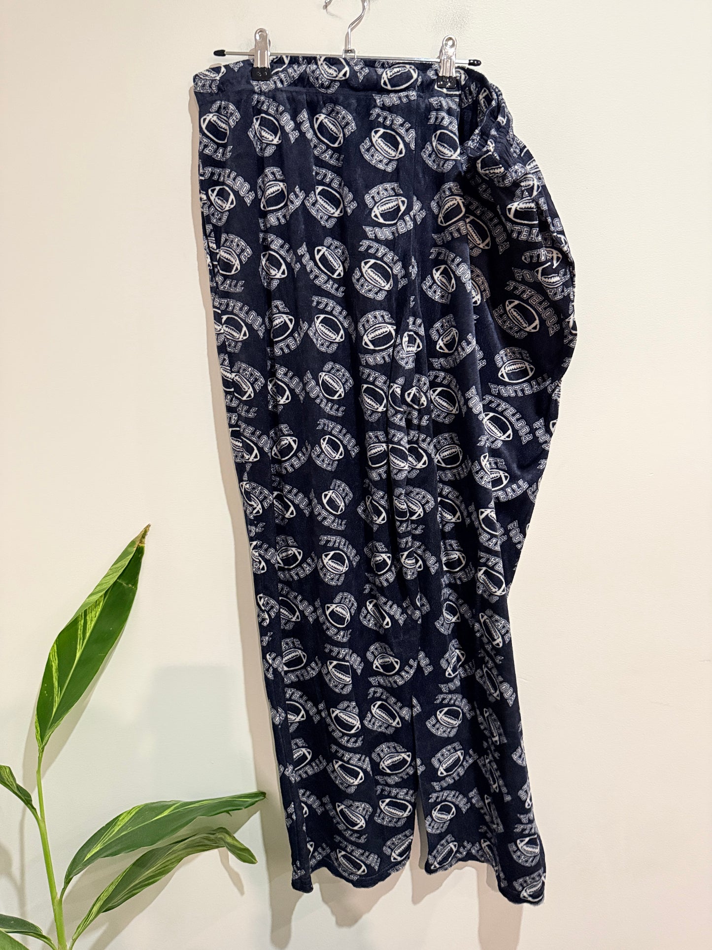 Starting Point Navy State Football Fleece Pajama Pants - Size XXL